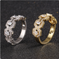 Vintage Rhinestone Inlaid Statement Ring