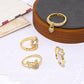 Women's Copper Inlaid Zircon Heart-shaped Ring