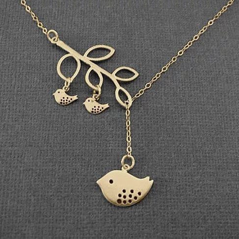 Blessed Birds On The Branch Necklace